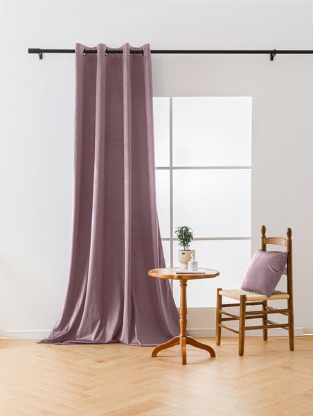 Svetlofialový zatemňovací záves VELVET 140x250 cm Zavesenie: Kovové krúžky