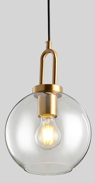 Toolight - Závesné svietidlo zo skla 1xE27 60W APP442-CP, zlatá, OSW-05633