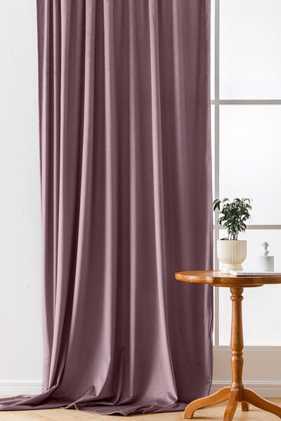 Svetlofialový zatemňovací záves VELVET 140x250 cm Zavesenie: Kovové krúžky