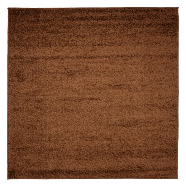 Kusový koberec Shaggy Parba hnedý štvorec 200x200cm