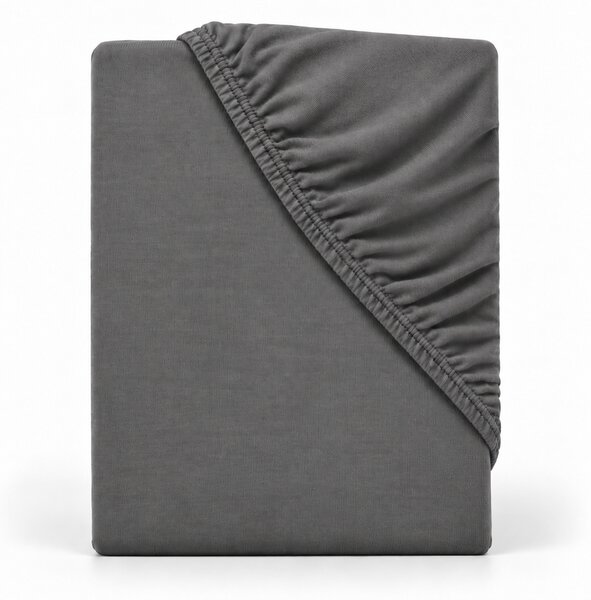 Jersey plachta COMFORT z česanej bavlny - tmavo sivá 90x200 cm