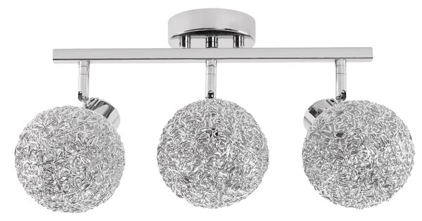 Toolight - Stropná kovová lampa GLAMOUR 3xE27 60W APP672-3C, chrómová, OSW-05642