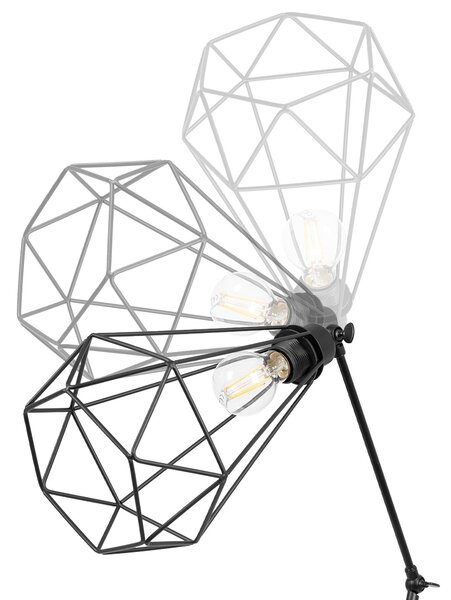 Toolight - Podlahová lampa Reno 1xE27 60W 300216 Diament, čierna, OSW-06963