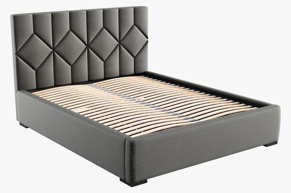 Čalúnená posteľ 160x200 cm Veggie (sivá). Vlastná spoľahlivá doprava až k Vám domov. 1036149