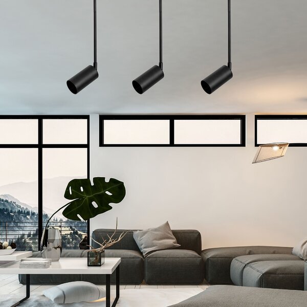 Toolight - Stropné svietidlo typu reflektor-nastaviteľné 1xGU10 60W DIAMENT APP609-1C, čierna, OSW-06362