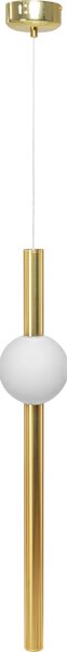 Toolight - LED stropná lampa závesná 60cm 12W APP475-CP, zlatá-biela, OSW-00607