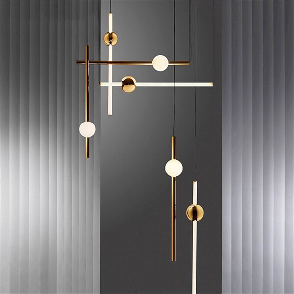 Toolight - LED stropné svietidlo 60cm 12W APP478-CP, zlatá-biela, OSW-00610