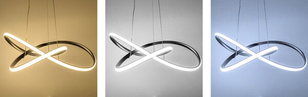 Toolight - LED závesné svietidlo APP395-CP + diaľkové ovládanie, čierna, OSW-06911