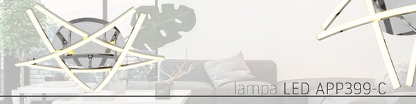 Toolight - Moderné stropné LED svietidlo APP399-C, chróm, OSW-06915