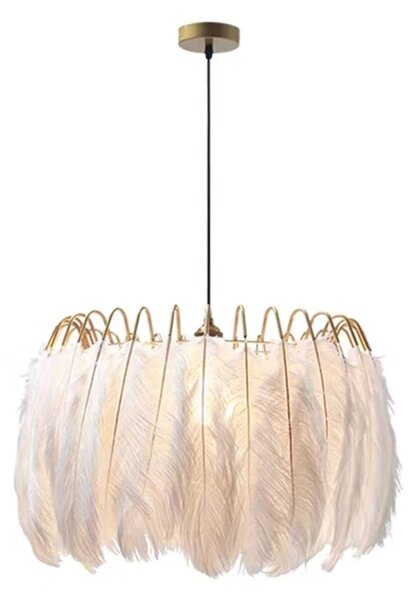 Toolight - Závesné svietidlo Glamour 1xE27 392180, biela-zlatá, OSW-07862