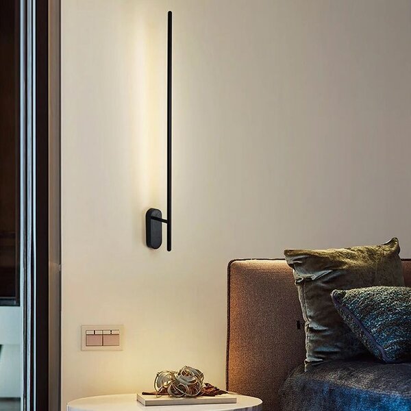 Toolight - LED nástenné svietidlo 12W 92CM APP584-1W , čierna, OSW-09756