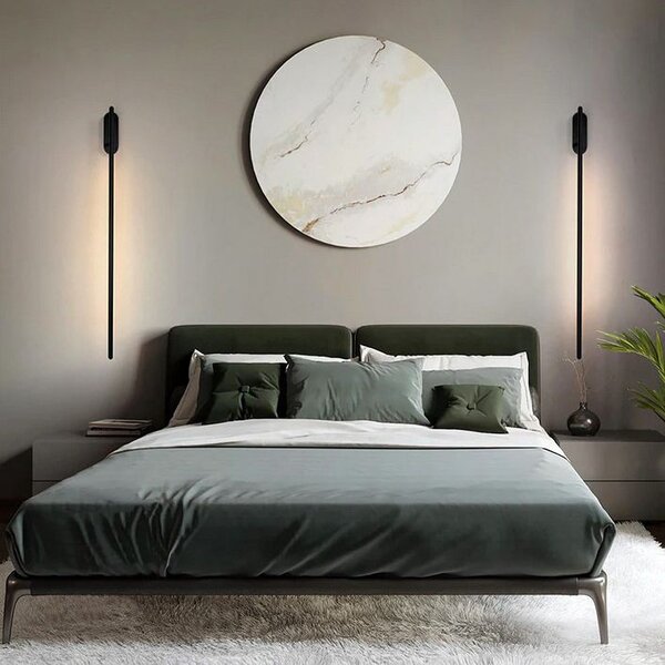 Toolight - LED nástenné svietidlo 12W 92CM APP584-1W , čierna, OSW-09756