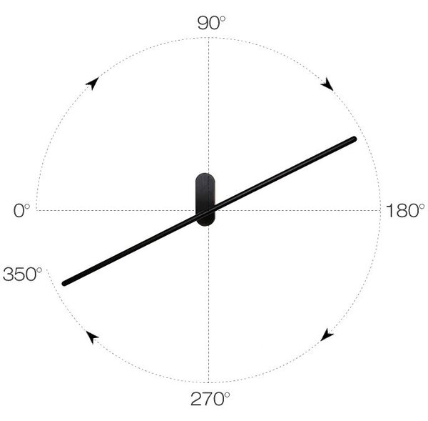 Toolight - LED nástenná kúpeľnová lampa nad zrkadlo 92cm 12W 640lm APP583-1W, čierna, OSW-09754