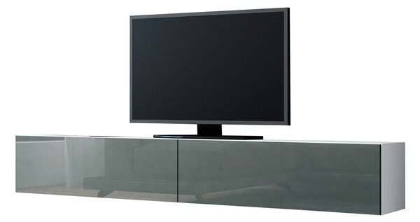MEBLINE TV stolík VIGO GREY A VG1 180 biela / šedá lesk