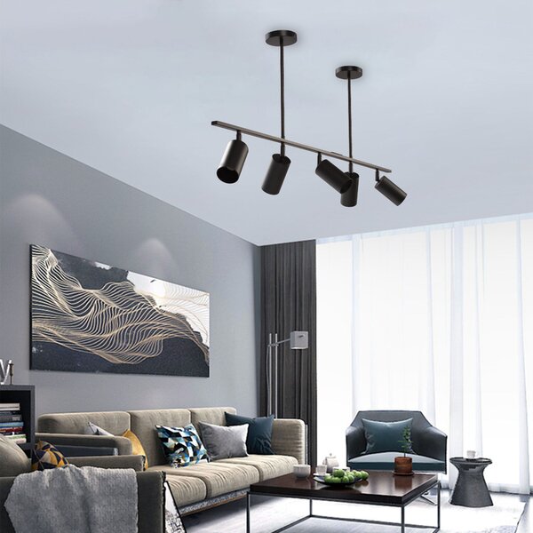 Toolight - Stropná lampa 5xGU10, APP210-3CPR, čierna, OSW-03400