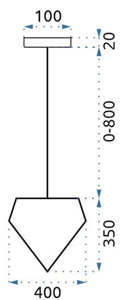 Toolight - Závesná lampa 1xE27 DIAMENT 392197, čierna, OSW-08570
