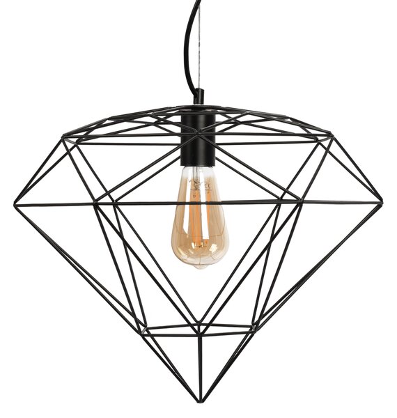 Toolight - Závesná lampa 1xE27 DIAMENT 392197, čierna, OSW-08570