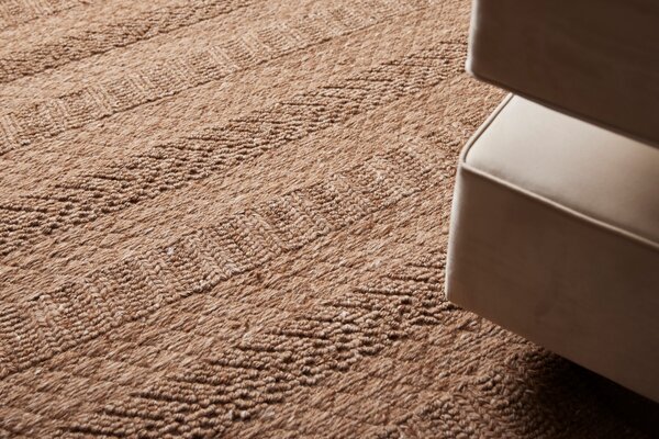 Diamond Carpets India , Ručne viazaný kusový koberec Louve DESP P91 Dust Natural, 120x170, hnedá, chodba / predsieň