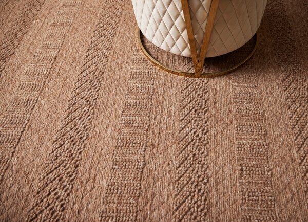 Diamond Carpets India , Ručne viazaný kusový koberec Louve DESP P91 Dust Natural, 120x170, hnedá, chodba / predsieň