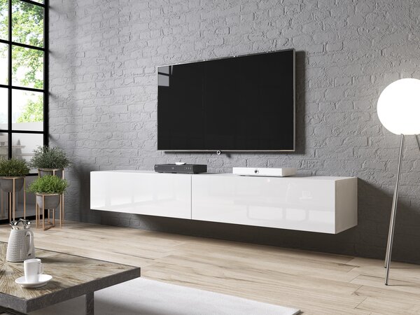 MEBLINE Komoda RTV EDIL 200 biely lesk