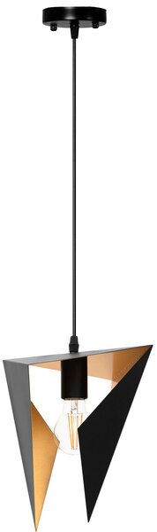 Toolight - Trojuholníková stropná lampa 1xE27 APP253-1CP, čierna, OSW-08008