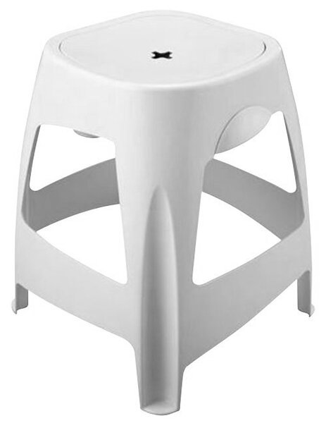 Aqualine 15036.W stolička kúpeľňová s úložným priestorom, biela
