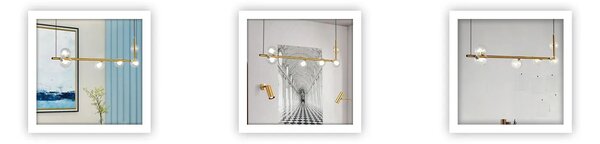 Toolight - Závesné svietidlo 6xG9 25W APP690-6CP, zlatá, OSW-05470