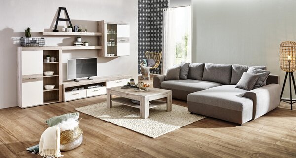 OBÝVACIA STENA biela, farba duba Carryhome - Obývacie steny