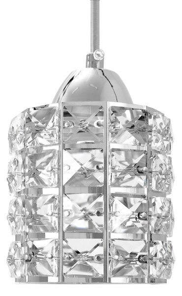 Toolight - Krištáľová závesná lampa 1xE27 APP727-1CP, chrómová, OSW-06875