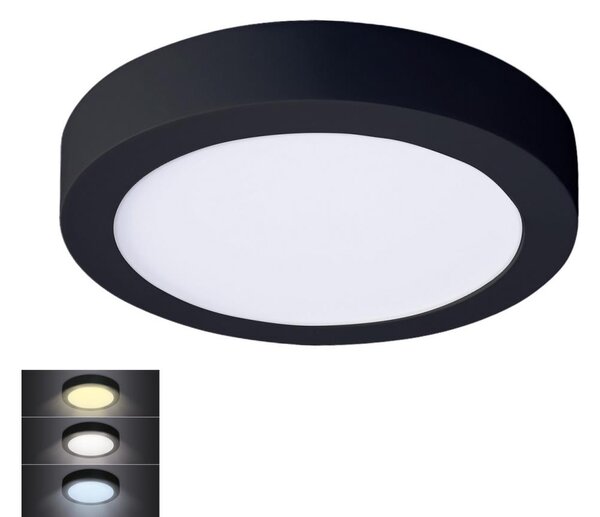 Solight Solight WD172-B - LED Stropné svietidlo LED/18W/230V 3000/4000/6000K čierna okrúhly SL1395 + záruka 3 roky zadarmo