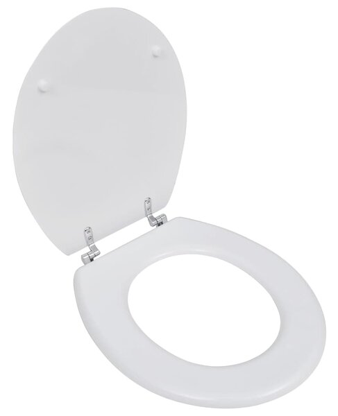 WC sedadlo, poklop z MDF, jednoduchý dizajn, biele