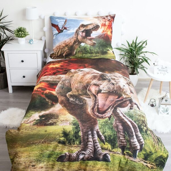 Jerry Fabrics Obliečky Jurský svet - Jurský svet Volcano | 140 x 200 cm / 70 x 90 cm