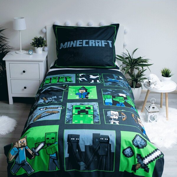 Jerry Fabrics Obliečky Minecraft - Sssleep Tight | 140 x 200 cm / 70 x 90 cm