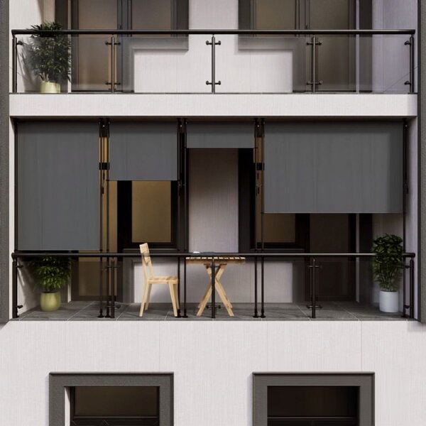 Vertikálna markíza na balkón 150 x 228–316 cm, ochrana UV