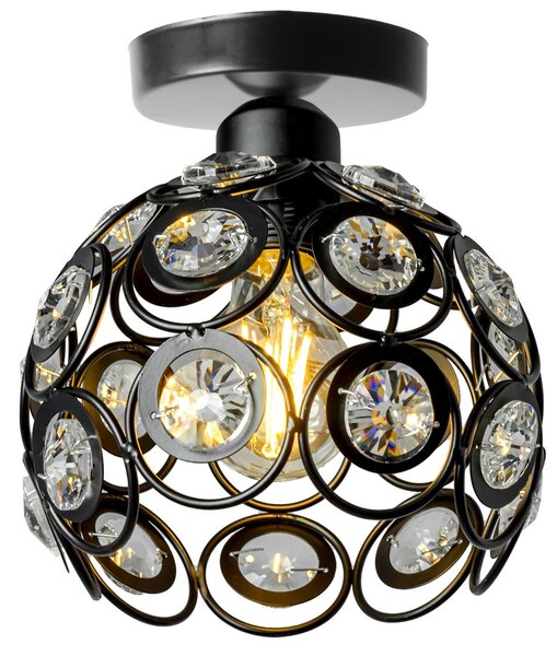 Toolight - Stropné svietidlo CRYSTAL 1xE27 APP203, čierna, OSW-30000