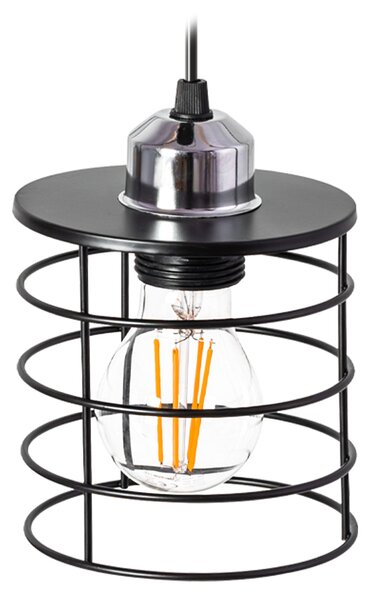 Toolight - Stropná lampa závesná trojitá kovová 3xE27 392204, čierna, OSW-04003