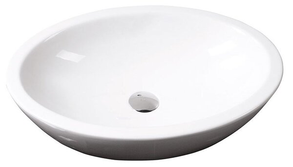 Isvea SISTEMA keramické umývadlo oválne bez prepadu 60x42cm, biela 10AR65060