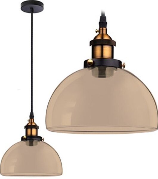 Toolight - Závesné sklenené stropné svietidlo Verto C, číre sklo, OSW-00138