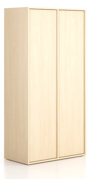 Kancelárska skriňa FRAME, 2x dvere, 872 x 450 x 1735 mm, PUSH-lock, breza