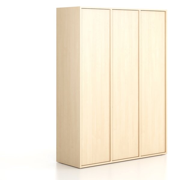 Kancelárska skriňa FRAME, 3x dvere, 1299 x 450 x 1735 mm, PUSH-lock, breza