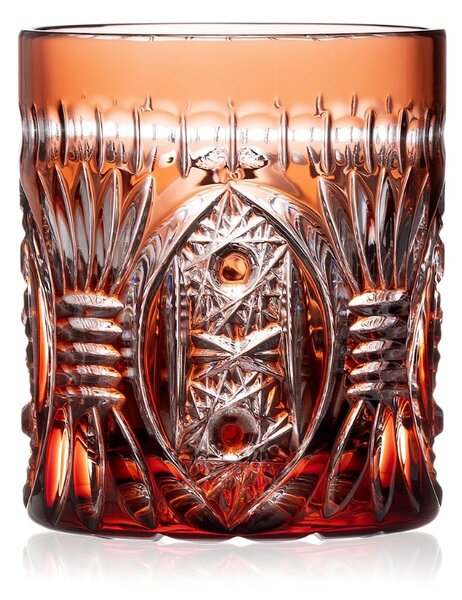 Bohemia Crystal Brúsené poháre na whisky, rum a destiláty 320ml - Rubín (set po 2ks)