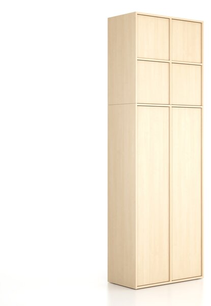 Nadstavba pre skrine FRAME, 4x dvere, 872 x 450 x 854 mm, PUSH-lock, breza