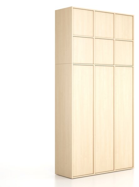 Nadstavba pre skrine FRAME, 6x dvere, 1299 x 450 x 854 mm, PUSH-lock, breza