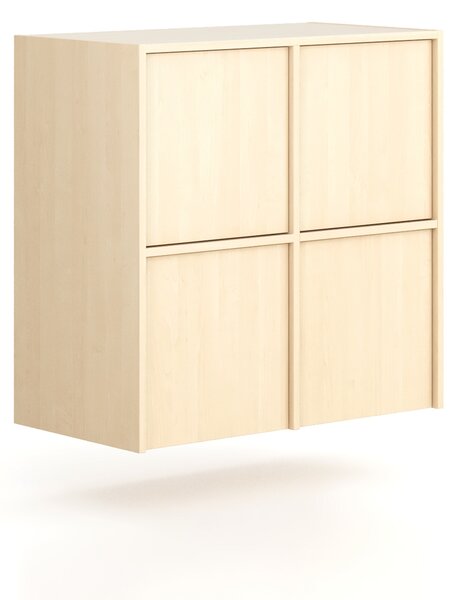 Nadstavba pre skrine FRAME, 4x dvere, 872 x 450 x 854 mm, PUSH-lock, breza