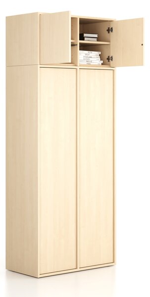 Nadstavba pre skrine FRAME, 2x dvere, 872 x 450 x 427 mm, PUSH-lock, breza