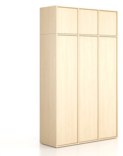 Nadstavba pre skrine FRAME, 3x dvere, 1299 x 450 x 427 mm, PUSH-lock, breza