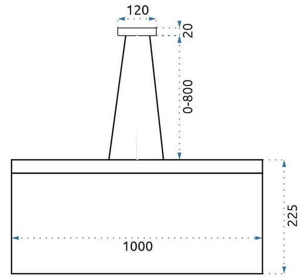 Toolight Toolight, LED závesné svietidlo APP891-CP 2x38W, chrómová, OSW-05041