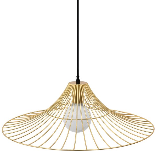 Toolight - Stropná lampa závesná plochá okrúhla 1xE27 APP499-1CP, zlatá, OSW-00612