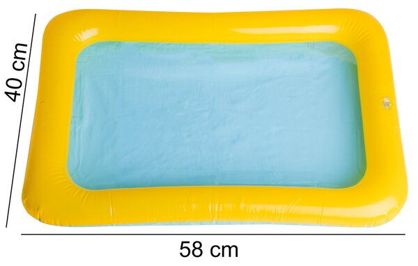 KIK Nafukovacie pieskovisko na kinetický piesok, farebné, 56 × 40 cm