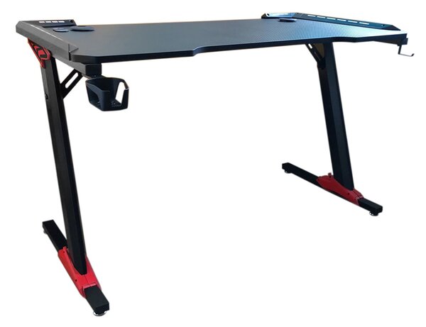 Profesionálny herný stôl s karbónovým povrchom, s LED osvetlením